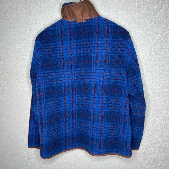 Orvis Sherpa Plaid Full Zip Jacket Womens Large - Picture 3 of 4